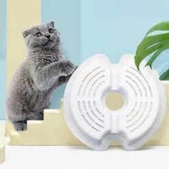 Fontanella Per Gatti E Cani 2L Con Luce LED E Pompa Dell'acqua E Filtro A Carboni Attivi Grigio -Cibi per gatti Italia 76183725 5