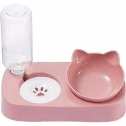 Carino Ciotola Per Cibo E Ciotola Per Acqua Per Gatti. Ciotola Per Cibo Per Gatti Inclinata