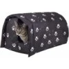 Casetta Per Gatti Per Esterni, Resistente All'inverno, Calda, Impermeabile, Per Animali Domestici, Per Animali Domestici, Per Esterni, Tenda Pieghevole (colore: Nero,M：42x31x28cm) -Cibi per gatti Italia 77380593 1