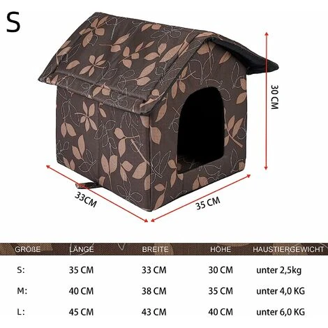 Casetta Per Gatti Per Esterni, Impermeabile, Impermeabile, Per Esterni, Con Tappetino Rimovibile, Pieghevole, Per Animali Domestici, Per Gatti Di Piccola Taglia (M) 4 Casetta Per Gatti Per Esterni, Impermeabile, Impermeabile, Per Esterni, Con Tappetino Rimovibile, Pieghevole, Per Animali Domestici, Per Gatti Di Piccola Taglia (M) - immagine 2