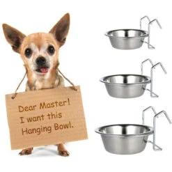 Pratica Ciotola Per Gabbia Per Cani E Gatti Da Appendere In Acciaio Inossidabile Per Cani, Uccelli, Conigli 10 Pratica Ciotola Per Gabbia Per Cani E Gatti Da Appendere In Acciaio Inossidabile Per Cani, Uccelli, Conigli -Cibi per gatti Italia 77490734 4