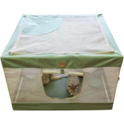 Box Per Animali Domestici Tenda A Rete Pieghevole Per Cani Con Borsa Per Il Trasporto Per Gattini, Gatti, Cuccioli, Cani (verde Militare, L)