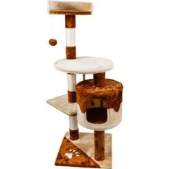 TIRAGRAFFI PER GATTI ALBERO PARCO GIOCHI GIOCO TIRA GRAFFI PER GATTO DA 111 CM -Cibi per gatti Italia 78084179 2