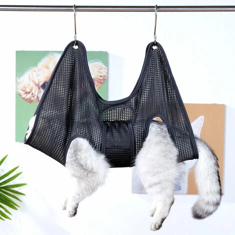 Imbracatura Per Amaca Per Toelettatura Animali Domestici Per Cani Imbracatura Di Ritenuta Per Cani In Rete Traspirante (nera, Piccola) 6 Imbracatura Per Amaca Per Toelettatura Animali Domestici Per Cani Imbracatura Di Ritenuta Per Cani In Rete Traspirante (nera, Piccola) - immagine 4