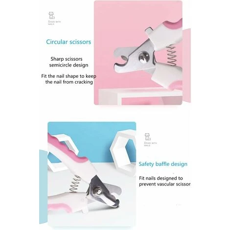 MINKUROW Tagliaunghie Per Animali Domestici 2 Pezzi Tagliaunghie Per Artigli In Acciaio Inossidabile Tagliaunghie Rosa Tagliaunghie Per Artigli Di Gatto Per Animali Grandi, Medi E Piccoli 7 MINKUROW Tagliaunghie Per Animali Domestici 2 Pezzi Tagliaunghie Per Artigli In Acciaio Inossidabile Tagliaunghie Rosa Tagliaunghie Per Artigli Di Gatto Per Animali Grandi, Medi E Piccoli - immagine 5