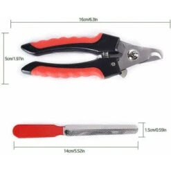 Tagliaunghie MINKUROW Per Cani E Gatti, Tagliaunghie Con Lima Per Unghie - Per La Cura Delle Unghie Di Cani Di Piccola E Media Taglia, Gatti, Conigli, Porcellini D'india (Rosso) -Cibi per gatti Italia 80890303 3