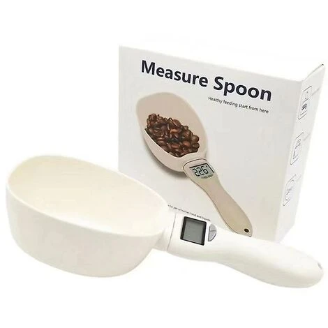 Starlight-Pet Cucchiaio Dosatore Elettronico Cucchiaio Dosatore Multifunzione Alimentazione Per Animali Domestici (bianco) 5 Starlight-Pet Cucchiaio Dosatore Elettronico Cucchiaio Dosatore Multifunzione Alimentazione Per Animali Domestici (bianco) - immagine 3