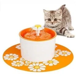 None Fontana D'acqua Per Cani E Gatti Con Filtro Ciotola Da 1,6 Litri Dispenser D'acqua Igienico Silenzioso Per Uccelli Per Cani E Gatti Arancione