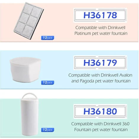 Compatibile Con I Filtri Per Fontana D'acqua Per Gatti Drinkwell Platinum 12 Filtri Di Ricambio (bianco) 7 Compatibile Con I Filtri Per Fontana D'acqua Per Gatti Drinkwell Platinum 12 Filtri Di Ricambio (bianco) - immagine 5