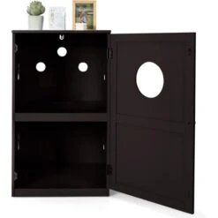 GOPLUS Toilette Per Gatti, Box Per Gatti, Casa Per Gatti Da Interni Ed Esterni, Tiragraffi Per Gatti, Mobile Lettiera Gatti, Tiragraffi A Torre, Gabbia Grande Per Gatti A Due Piani -Cibi per gatti Italia 83285764 2