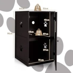 GOPLUS Toilette Per Gatti, Box Per Gatti, Casa Per Gatti Da Interni Ed Esterni, Tiragraffi Per Gatti, Mobile Lettiera Gatti, Tiragraffi A Torre, Gabbia Grande Per Gatti A Due Piani -Cibi per gatti Italia 83285764 5