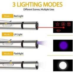 MINKUROW Puntatore Laser Cat Toy Usb Ricaricabile Puntatore Laser A Infrarossi Lampada Modello Proiezione Puntatore Lazer -Cibi per gatti Italia 83677001 3
