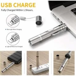 MINKUROW Puntatore Laser Cat Toy Usb Ricaricabile Puntatore Laser A Infrarossi Lampada Modello Proiezione Puntatore Lazer -Cibi per gatti Italia 83677001 5