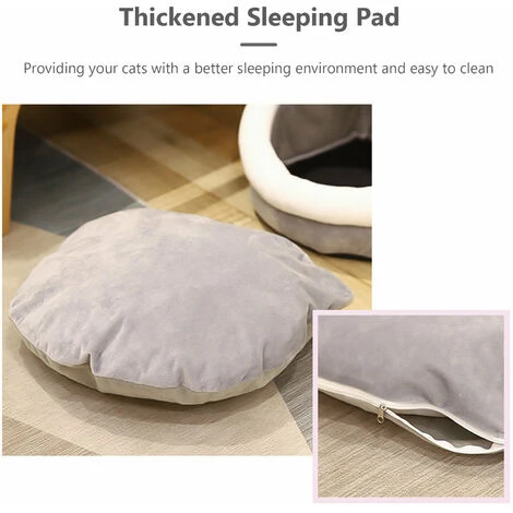 Cat Cave Cat Bed Pet Cave Letto Per Gatti Piccoli Animali Domestici (grigio, Grigio M) 7 Cat Cave Cat Bed Pet Cave Letto Per Gatti Piccoli Animali Domestici (grigio, Grigio M) - immagine 5