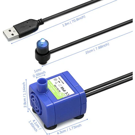 Sostituzione Della Pompa Per Fontana D'acqua USB Per Animali Domestici Motore Della Pompa A Basso Rumore Con Spegnimento Automatico (blu, Spegnimento Automatico Senza Spia) 4 Sostituzione Della Pompa Per Fontana D'acqua USB Per Animali Domestici Motore Della Pompa A Basso Rumore Con Spegnimento Automatico (blu, Spegnimento Automatico Senza Spia) - immagine 2