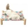 Amaca Per Gatti In Legno Letto Di Raffreddamento Rialzato Letto Per Animali Domestici Portatile Staccabile (Triangolo Colorato) -Cibi per gatti Italia 85899944 1