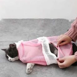 Claw Care Borsa Per Rete Da Doccia Per Gatti Borsa Da Bagno Per Toelettatura Per Gatti Borsa Per Lavaggio Per Gatti Regolabile Borsa Di Ritenuta Per Gatti Multifunzionale Per Bagno, Taglio Unghie (Ros -Cibi per gatti Italia 85909613 5