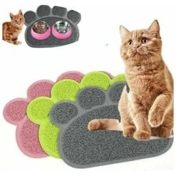 Materassino Per Animali Domestici Tappetino Per Lettiera Per Gatti 30x40cm (grigio) -Cibi per gatti Italia 85910828 5