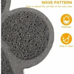 Tappetino Per Lettiera Per Gatti Tappetino Antiscivolo A Forma Di Pasta Tappetino Per Acqua Di Alimentazione Tappetino Per Cani Pet Cat Kitten, 30 40 Cm (grigio) -Cibi per gatti Italia 85913215 5