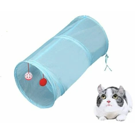 Labirinto A 5 Tunnel Interattivo, Pieghevole E Leggero In Tessuto Stropicciato Con Pompon E Campanelli Per Gatti, Coniglietti, Gattini, Cuccioli, Furetti O Porcellini D'India 4 Labirinto A 5 Tunnel Interattivo, Pieghevole E Leggero In Tessuto Stropicciato Con Pompon E Campanelli Per Gatti, Coniglietti, Gattini, Cuccioli, Furetti O Porcellini D'India - immagine 2