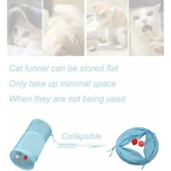 Labirinto A 5 Tunnel Interattivo, Pieghevole E Leggero In Tessuto Stropicciato Con Pompon E Campanelli Per Gatti, Coniglietti, Gattini, Cuccioli, Furetti O Porcellini D'India 10 Labirinto A 5 Tunnel Interattivo, Pieghevole E Leggero In Tessuto Stropicciato Con Pompon E Campanelli Per Gatti, Coniglietti, Gattini, Cuccioli, Furetti O Porcellini D'India -Cibi per gatti Italia 85913395 4