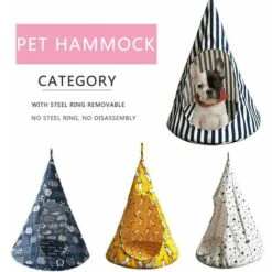 Letto Amaca Amaca Per Gatti Rimovibile Amaca Affusolata Tenda Per Animali Domestici Per Cani Di Piccola Taglia - S (senza Anello In Acciaio) -Cibi per gatti Italia 85913463 3
