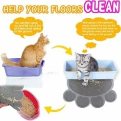 MINKUROW Tappetino Per Lettiera Per Gatti, 2 Pezzi Vaschetta Per Lettiera Per Gatti Grande Di Alta Qualità, Materiale In PVC, Graziosa Forma A Zampa Di Gatto, Impermeabile E Durevole, Facile Da Pulire 8 MINKUROW Tappetino Per Lettiera Per Gatti, 2 Pezzi Vaschetta Per Lettiera Per Gatti Grande Di Alta Qualità, Materiale In PVC, Graziosa Forma A Zampa Di Gatto, Impermeabile E Durevole, Facile Da Pulire -Cibi per gatti Italia 85922305 3