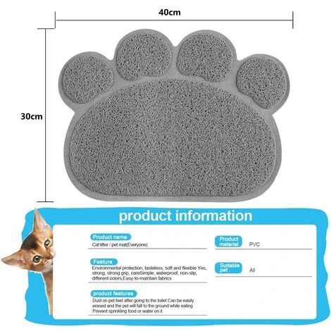 MINKUROW Tappetino Per Lettiera Per Gatti, 2 Pezzi Vaschetta Per Lettiera Per Gatti Grande Di Alta Qualità, Materiale In PVC, Graziosa Forma A Zampa Di Gatto, Impermeabile E Durevole, Facile Da Pulire 6 MINKUROW Tappetino Per Lettiera Per Gatti, 2 Pezzi Vaschetta Per Lettiera Per Gatti Grande Di Alta Qualità, Materiale In PVC, Graziosa Forma A Zampa Di Gatto, Impermeabile E Durevole, Facile Da Pulire - immagine 4