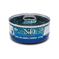 N&D CAT OCEAN TONNO, MERLUZZO, GAMBERI E ZUCCA KITTEN 70 GR FARMINA PND070139