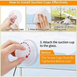 Amaca Per Gatti, Amaca Per Finestra Per Gatti, Lettino Per Finestra Per Gatti Con Ventose A Bottone, Sedile Per Gatti Per Prendere Il Sole, Salvaspazio, Facile Da Installare, Carico Di 50 Libbre -Cibi per gatti Italia 86165809 4