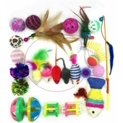 21 Pezzi Di Giocattoli Per Gatti, Giocattoli Per Gatti, Giocattoli Per Gatti E Gattini (lo Stile Dell'immagine Verrà Inviato In Modo Casuale), Colore Casuale -Cibi per gatti Italia 86176101 4