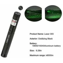 Puntatori Laser 10000m 532nm Puntatore Laser Verde Mirino Laser Ad Alta Potenza 303 Messa A Fuoco Regolabile Nessun Caricabatterie Nessuna Batteria -Cibi per gatti Italia 86184443 4