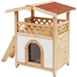 Casetta Per Gatti Tyrol Alpin 88x57x77 Cm Marrone Chiaro Kerbl