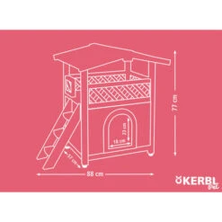 Casetta Per Gatti Tyrol Alpin 88x57x77 Cm Marrone Chiaro Kerbl -Cibi per gatti Italia 86433343 3