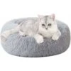 Cuscino Rotondo In Peluche Per Cane Cesto Per Gatti Ciambella Cuscino Lavabile Per Cuccia Per Gatti (40 Cm, Grigio) -Cibi per gatti Italia 88577923 1