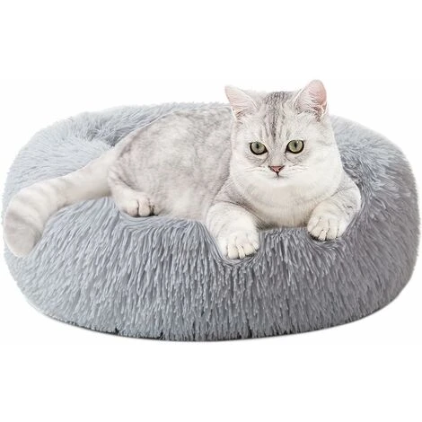 Cuscino Rotondo In Peluche Per Cane Cesto Per Gatti Ciambella Cuscino Lavabile Per Cuccia Per Gatti (40 Cm, Grigio) 3 Cuscino Rotondo In Peluche Per Cane Cesto Per Gatti Ciambella Cuscino Lavabile Per Cuccia Per Gatti (40 Cm, Grigio)