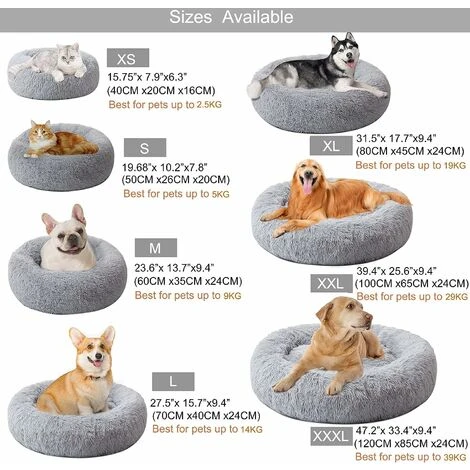 Cuscino Rotondo In Peluche Per Cane Cesto Per Gatti Ciambella Cuscino Lavabile Per Cuccia Per Gatti (40 Cm, Grigio) 5 Cuscino Rotondo In Peluche Per Cane Cesto Per Gatti Ciambella Cuscino Lavabile Per Cuccia Per Gatti (40 Cm, Grigio) - immagine 3