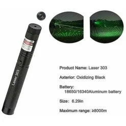 Puntatori Laser Puntatore Laser Verde 10000m 532nm Puntatore Laser Laser 303 Con Messa A Fuoco Regolabile Ad Alta Potenza Con Batteria 18650 -Cibi per gatti Italia 88724465 3