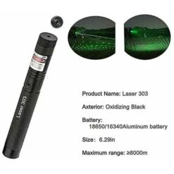 Puntatori Laser 10000m 532nm Puntatore Laser Verde Laser Mirino Laser Ad Alta Potente Messa A Fuoco Regolabile 303 Senza Caricabatterie Senza Batteria -Cibi per gatti Italia 88724518 4