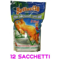 Rex Lettiera In Silicio Sabbia Per Gatti --12 Sacchetti Da 5 Litri--