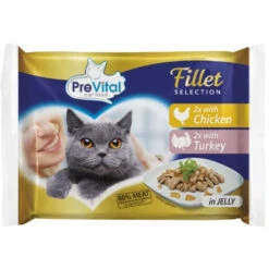 Prevital Fillet Multipack Jelly Per Gatti Adulti Da 4 Bst X 85gr Pollo-Tacchino