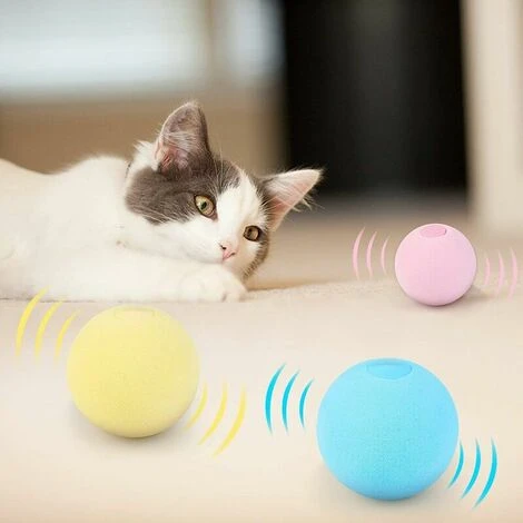 Smart Cat Toys Palla Interattiva Per Gatti Con Erba Gatta Giocattolo Da Addestramento Per Animali Domestici Accessori Per Palline Cigolanti Per Gatti Gattini Gattini (Giallo Cricket, Materiale EVA) 4 Smart Cat Toys Palla Interattiva Per Gatti Con Erba Gatta Giocattolo Da Addestramento Per Animali Domestici Accessori Per Palline Cigolanti Per Gatti Gattini Gattini (Giallo Cricket, Materiale EVA) - immagine 2