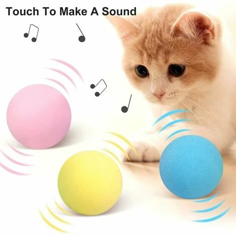Smart Cat Toys Palla Interattiva Per Gatti Con Erba Gatta Giocattolo Da Addestramento Per Animali Domestici Accessori Per Palline Cigolanti Per Gatti Gattini Gattini (Giallo Cricket, Materiale EVA) 5 Smart Cat Toys Palla Interattiva Per Gatti Con Erba Gatta Giocattolo Da Addestramento Per Animali Domestici Accessori Per Palline Cigolanti Per Gatti Gattini Gattini (Giallo Cricket, Materiale EVA) - immagine 3