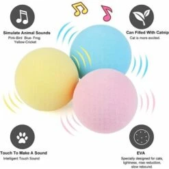 Smart Cat Toys Palla Interattiva Per Gatti Con Erba Gatta Giocattolo Da Addestramento Per Animali Domestici Accessori Per Palline Cigolanti Per Gatti Gattini Gattini (Giallo Cricket, Materiale EVA) 10 Smart Cat Toys Palla Interattiva Per Gatti Con Erba Gatta Giocattolo Da Addestramento Per Animali Domestici Accessori Per Palline Cigolanti Per Gatti Gattini Gattini (Giallo Cricket, Materiale EVA) -Cibi per gatti Italia 91189551 4