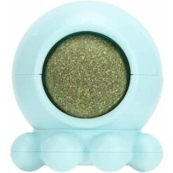 Palla Da Masticare Con Erba Gatta, Snack Per Gatti Spin Ball Leccare Caramelle Giocattolo Aiutare La Digestione Masticare Denti Puliti Stuzzicare Giocattolo Per Gatti (blu)