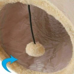Tunnel Per Gatti Pieghevole, Tunnel Per Giochi Per Gatti, Tunnel Per Giochi In Pelle Scamosciata Resistente Con Palla Kaki -Cibi per gatti Italia 92033446 3
