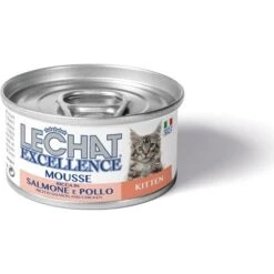 MONGE LECHAT EXCELLENCE CIBO GATTI UMIDO GATTI SFILACCETTI 24 LATTINE DA 80 GR - Gusto: Salmone Pollo Kitten