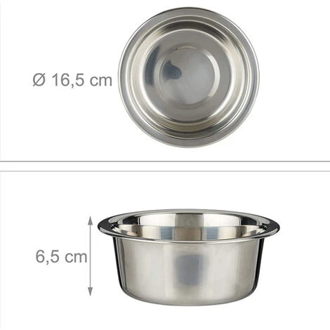 Porta Ciotola Pieghevole In Bambù Per Animali Domestici Con 2 Ciotole In Acciaio Inossidabile In Legno Naturale 5 Porta Ciotola Pieghevole In Bambù Per Animali Domestici Con 2 Ciotole In Acciaio Inossidabile In Legno Naturale - immagine 3