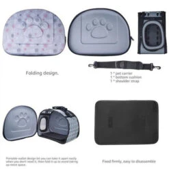 None Cestino Per Il Trasporto Grigio 42x26x32 Cm -Cibi per gatti Italia 92956711 3