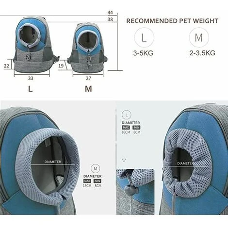 None Zaino Pet L Blu 5 None Zaino Pet L Blu - immagine 3